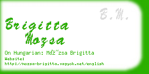 brigitta mozsa business card